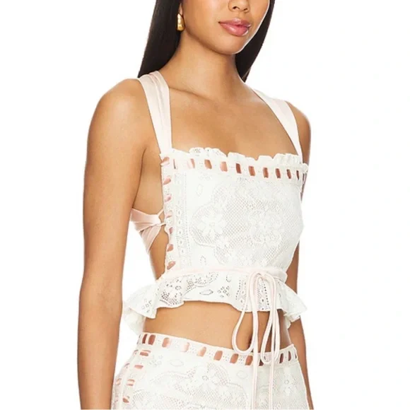 For Love And Lemons Ruffled Bustier Tank Top - Picture 3 of 7